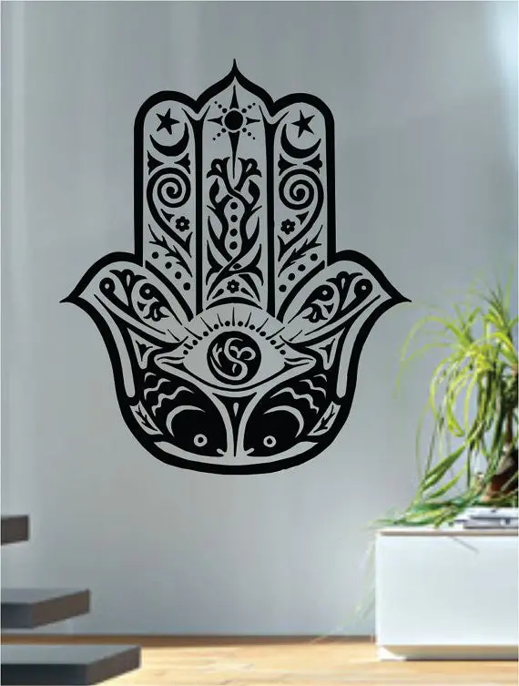 Hamsa Hand Version 3 Design Decal Sticker Wall Vinyl Decor Art 1