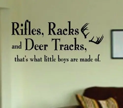 Rifles Racks And Deer Tracks Child Quote Animal Design Decal Sticker Wall Vinyl Art Decor Home 1