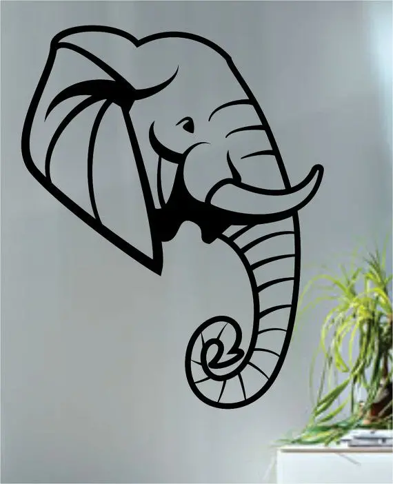 Elephant Version 1 Animal Design Decal Sticker Wall Vinyl Art Decor Home 1