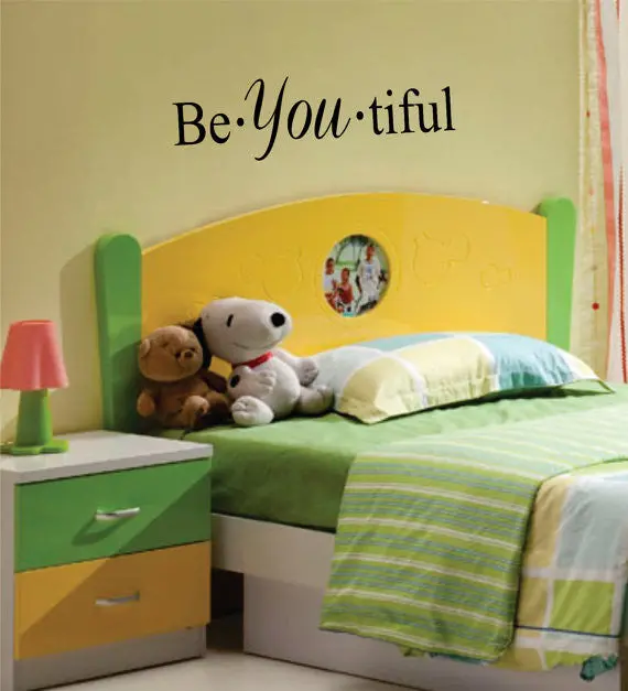 Be You Tiful Quote Decal Sticker Wall Vinyl Decor Art 1
