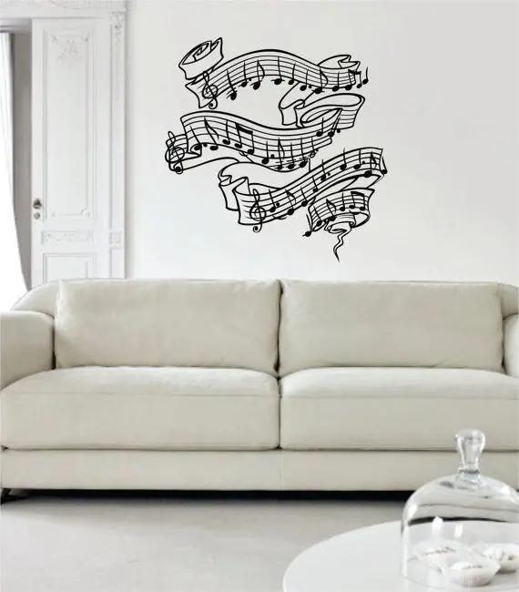 Music Notes Version 2 Art Decal Sticker Wall Vinyl 1