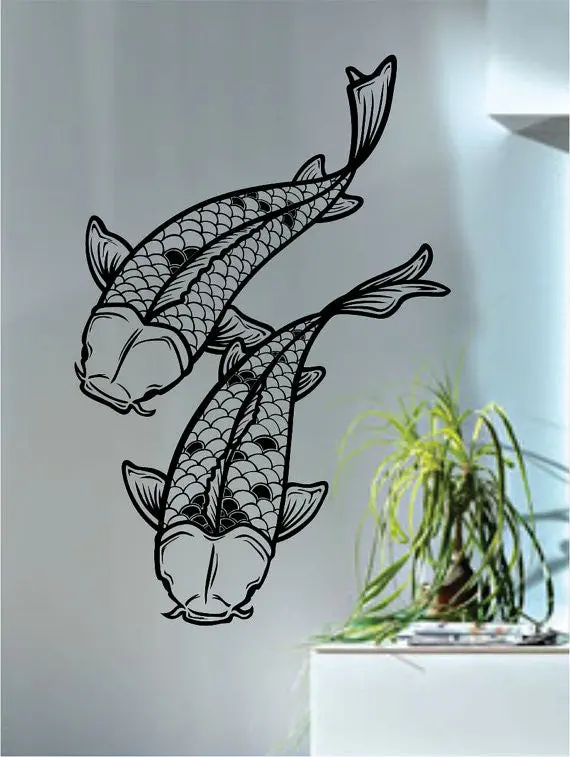 Koi Fish Version 1 Design Animal Decal Sticker Wall Vinyl Decor Art 1