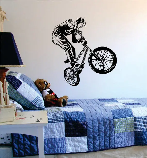 Bmx Biker Version 4 Design Sports Decal Sticker Wall Vinyl 1