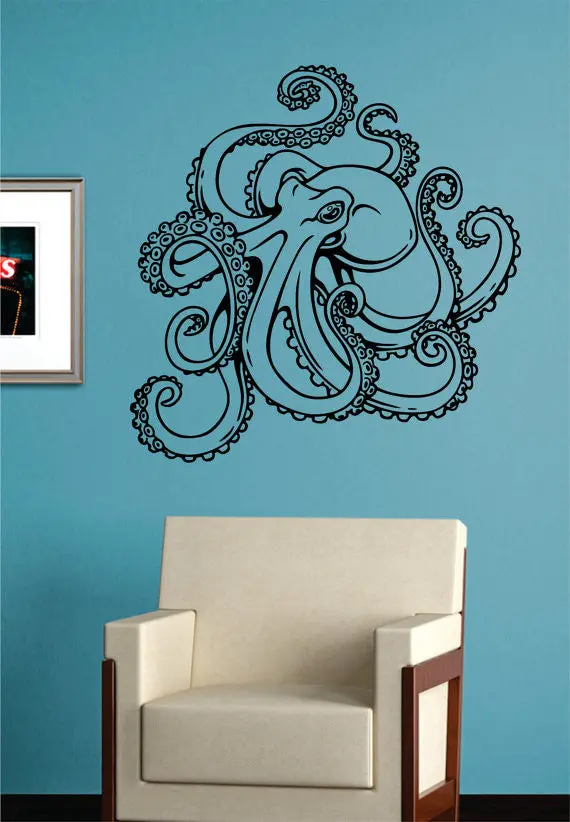 Octopus Version 4 Design Animal Decal Sticker Wall Vinyl Decor Art 1