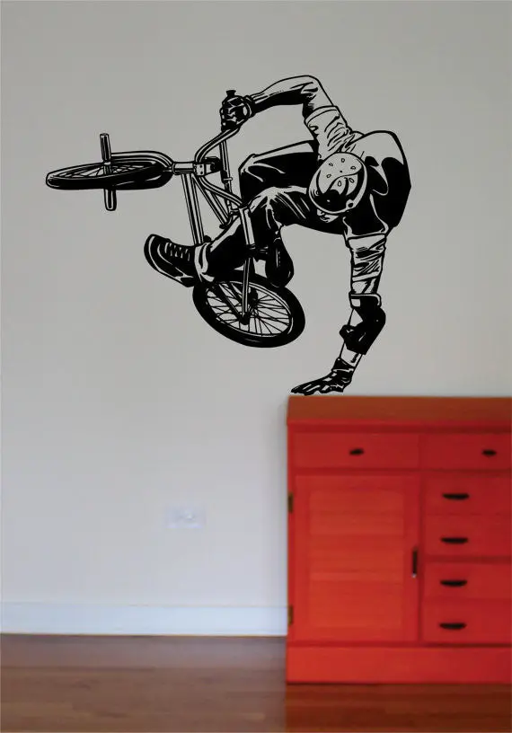 Bmx Biker Version 5 Design Sports Decal Sticker Wall Vinyl 1