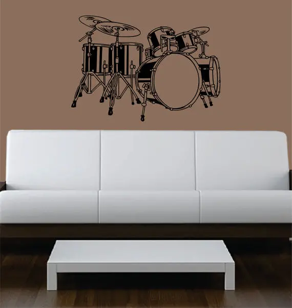 Drumset Version 3 Drummer Music Art Decal Sticker Wall Vinyl 1