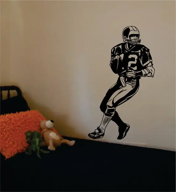Football Player Version 1 Sports Decal Sticker Wall Vinyl 1