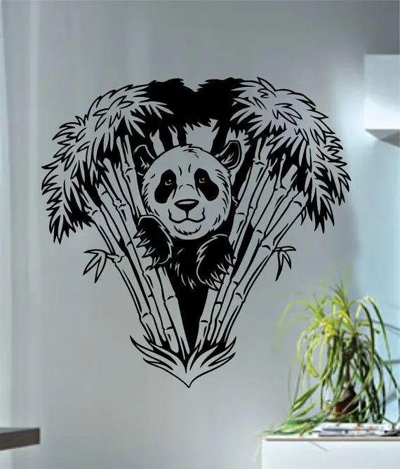 Panda Bamboo Bear Design Decal Sticker Wall Vinyl Decor Art 1