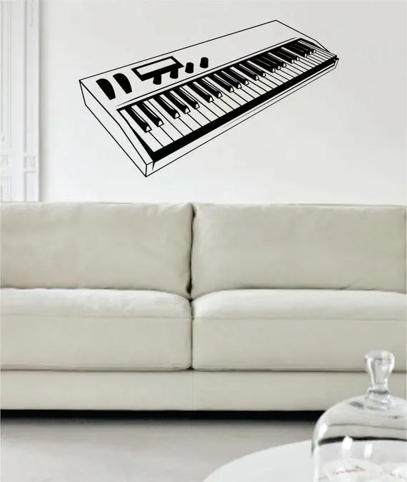 Electric Keyboard Piano Art Decal Sticker Wall Vinyl 1