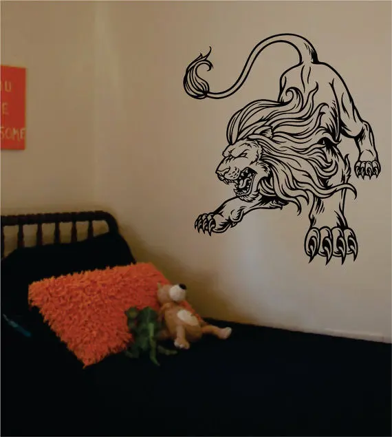 Lion Version 6 Design Animal Decal Sticker Wall Vinyl Decor Art 1