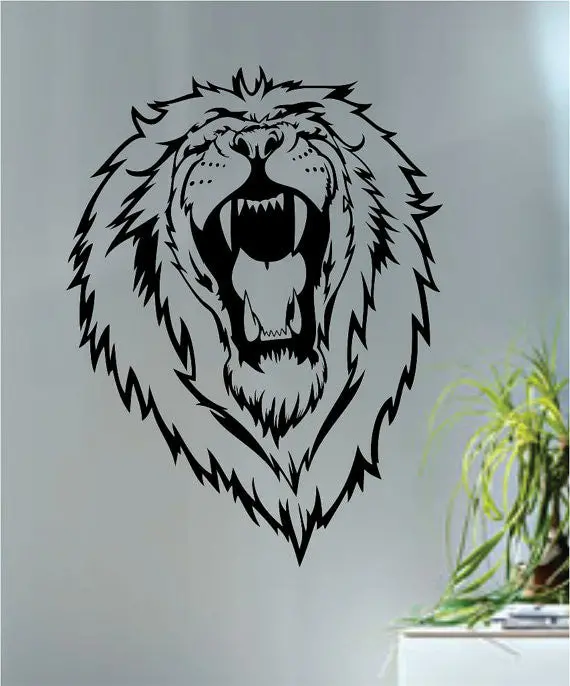 Lion Version 7 Design Animal Decal Sticker Wall Vinyl Decor Art 1