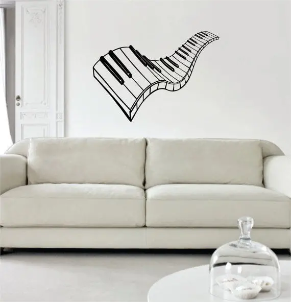 Piano Instrument Music Art Decal Sticker Wall Vinyl 1