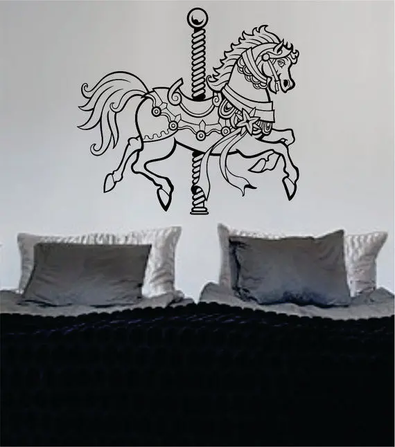 Merry Go Round Horse Design Animal Decal Sticker Wall Vinyl Decor Art 1