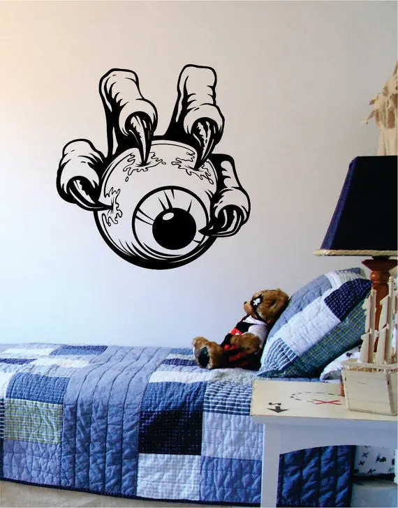 Claw Holding Eyeball Design Decal Sticker Wall Vinyl Decor Art 1