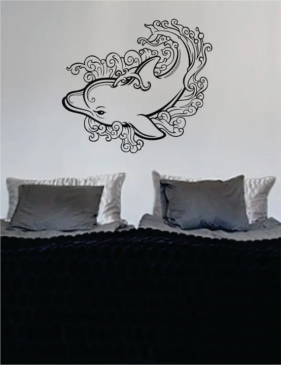 Dolphin Version 2 Design Animal Decal Sticker Wall Vinyl Decor Art 1