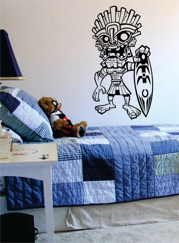 Tiki Surfer Hawaiian Design Decal Sticker Wall Vinyl Decor Art 1