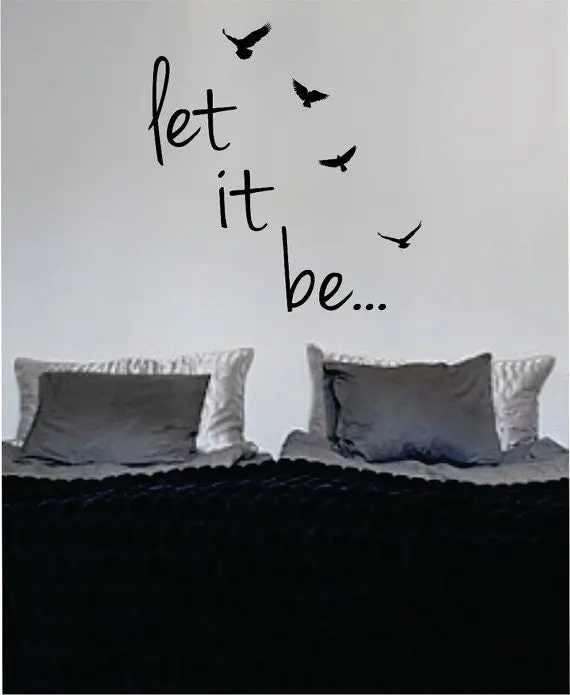 Let It Be Version 3 The Beatles Quote Design Sports Decal Sticker Wall Vinyl 1