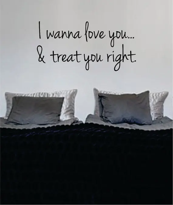 Bob Marley I Wanna Love You And Treat Version 2 Decal Quote Sticker Wall Vinyl Art Decor 1