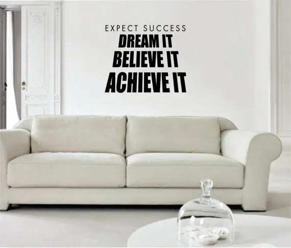 Expect Success Inspirational Quote Decal Sticker Wall Vinyl Decor Art 1