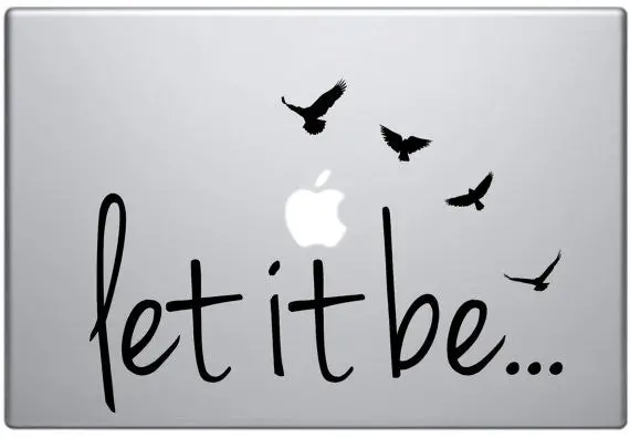 Let It Be The Beatles Music Birds Lyrics Laptop Decal Sticker Wall Vinyl Art Design 1