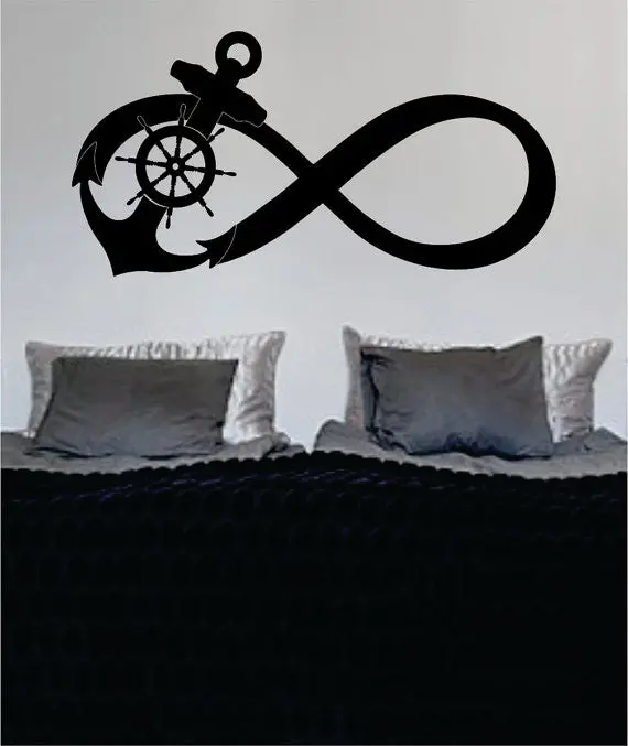 Anchor Infinity Sign Nautical Ocean Beach Decal Sticker Wall Vinyl Art Decor 1