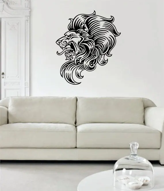 Lion Version 10 Design Animal Decal Sticker Wall Vinyl Decor Art 1