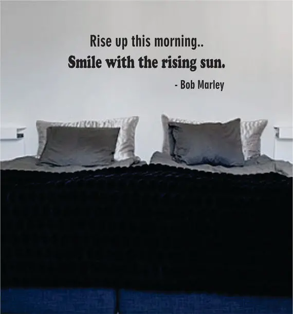 Bob Marley Rise Up This Morning Decal Quote Sticker Wall Vinyl Art Decor 1