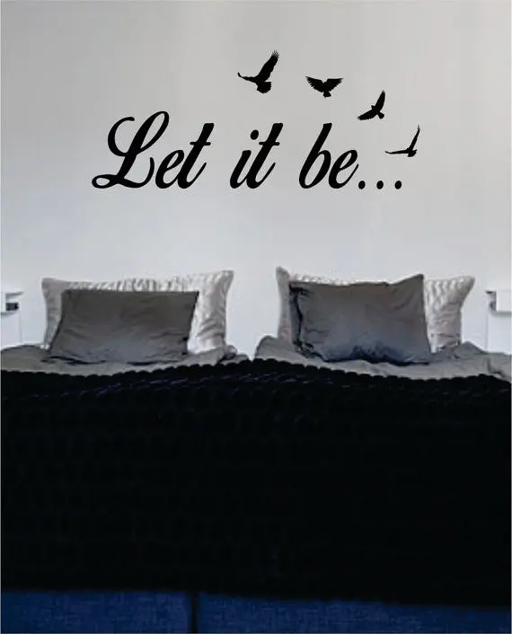 Let It Be Version 8 The Beatles Quote Design Sports Decal Sticker Wall Vinyl 1