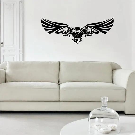 Tribal Owl Bird Design Animal Decal Sticker Wall Vinyl Decor Art 1