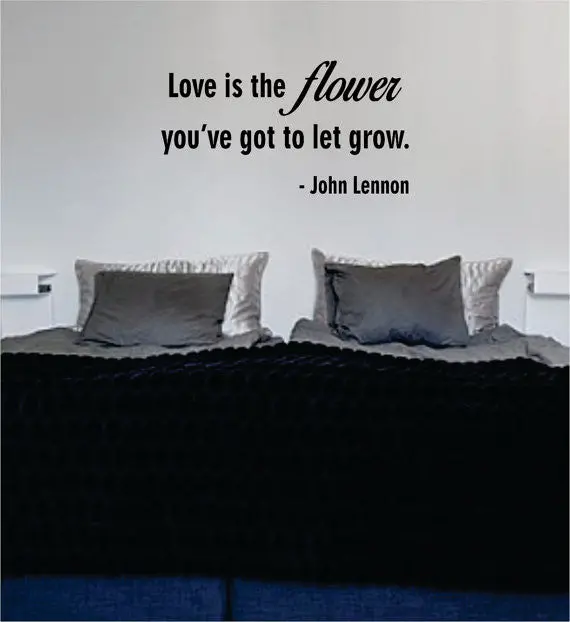 Love Is The Flower John Lennon The Beatles Quote Design Sports Decal Sticker Wall Vinyl 1