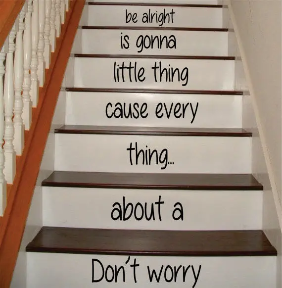 Dont Worry Bob Marley Stairs Decor Decal Sticker Wall Vinyl Art 1