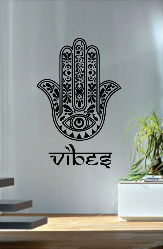 Hamsa Hand Vibes Version 7 Design Decal Sticker Wall Vinyl Decor Art 1