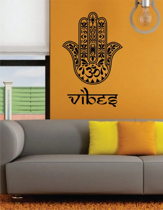 Hamsa Hand Vibes Version 8 Design Decal Sticker Wall Vinyl Decor Art 1