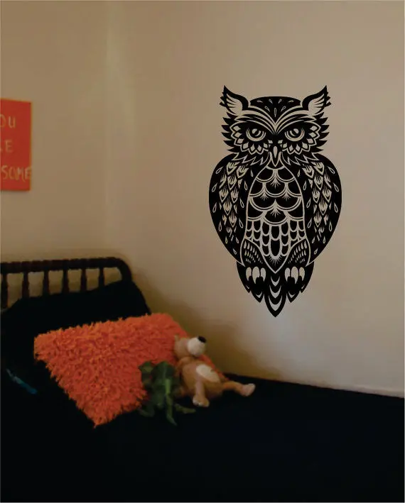 Owl Version 4 Bird Design Animal Decal Sticker Wall Vinyl Decor Art 1