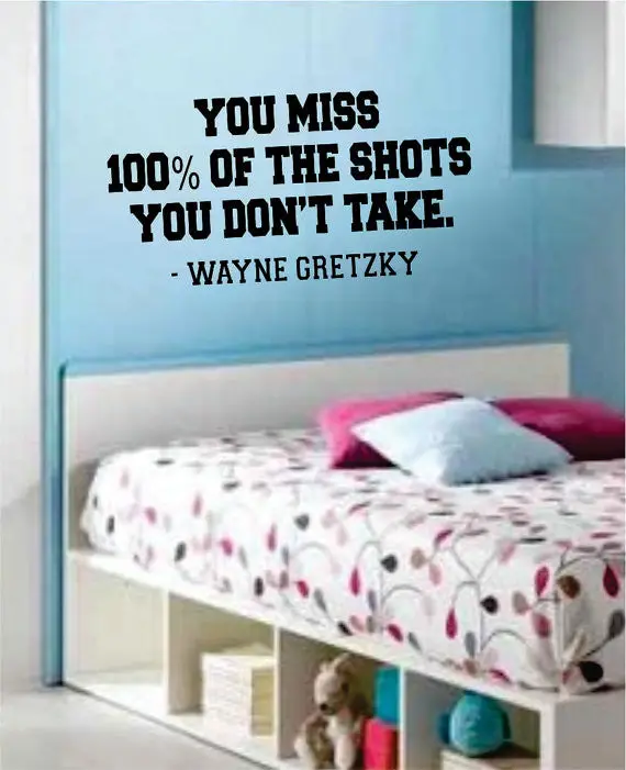You Miss 100 Version 2 Wayne Gretzky Inspirational Quote Decal Sticker Wall Vinyl Decor Art 1