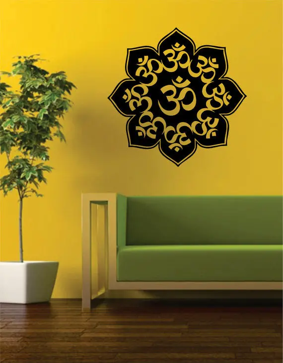 Mandala Om Version 2 Decal Sticker Wall Vinyl 1