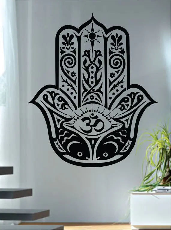 Hamsa Hand Version 12 Design Decal Sticker Wall Vinyl Decor Art 1