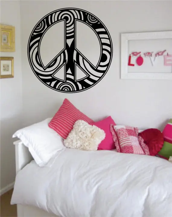 Peace Sign Symbol Design Decal Sticker Wall Vinyl Decor Art 1