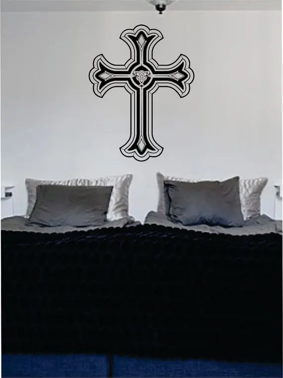 Cross Version 3 Religious Decal Sticker Wall Vinyl Art Home Room Decor 1