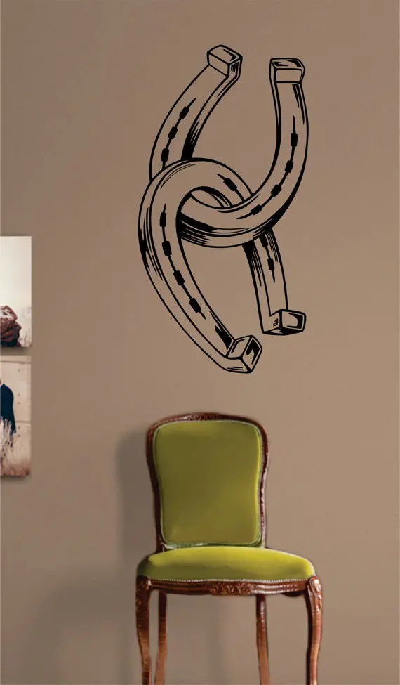 Horseshoes Horse Design Animal Decal Sticker Wall Vinyl Decor Art 1
