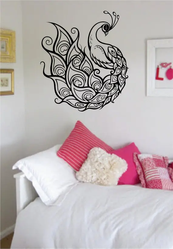 Peacock Version 2 Design Animal Decal Sticker Wall Vinyl Decor Art 1