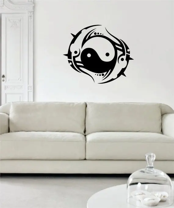 Yin Yang Tribal Design Decal Sticker Wall Vinyl Decor Art 1