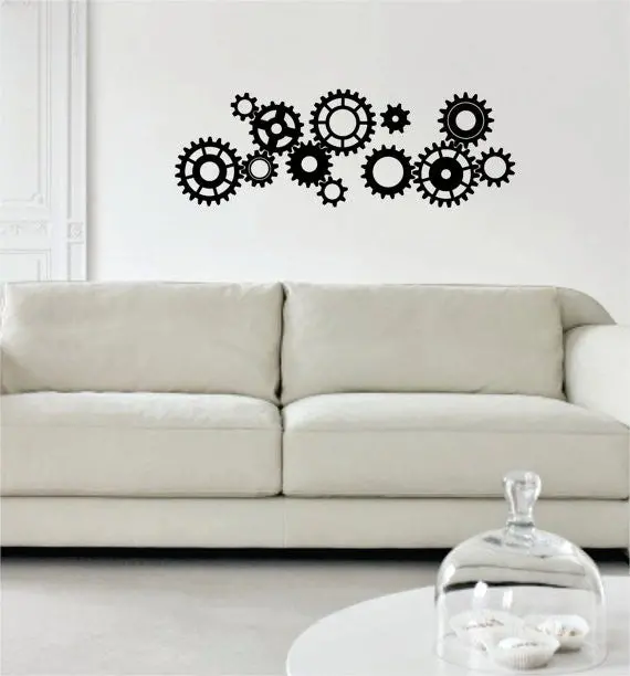 Gears Version 1 Machine Steampunk Design Decal Sticker Wall Vinyl Decor Art 1