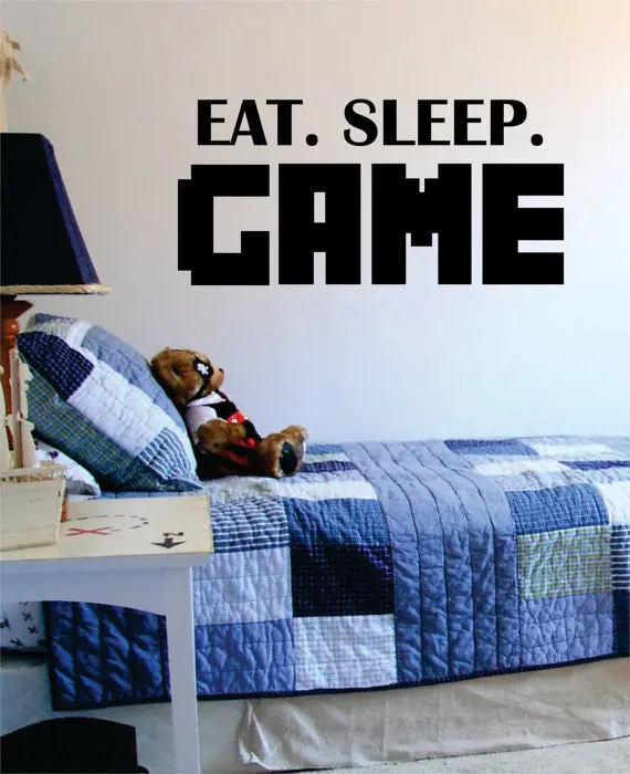 Eat Sleep Game Version 1 Gamer Decal Sticker Wall Vinyl Art Decor 1