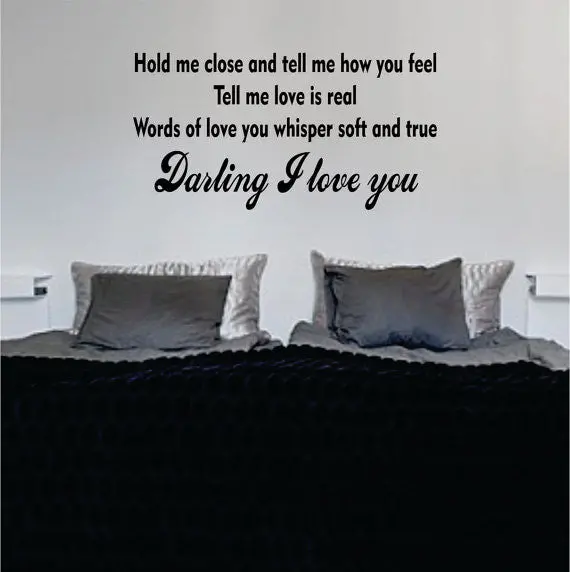 Darling I Love You The Beatles Quote Design Decal Sticker Wall Vinyl 1