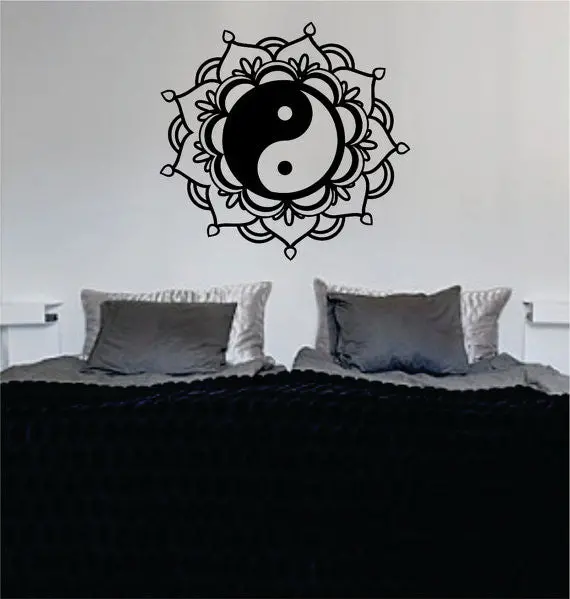 Mandala Yin Yang Decal Sticker Wall Vinyl 1