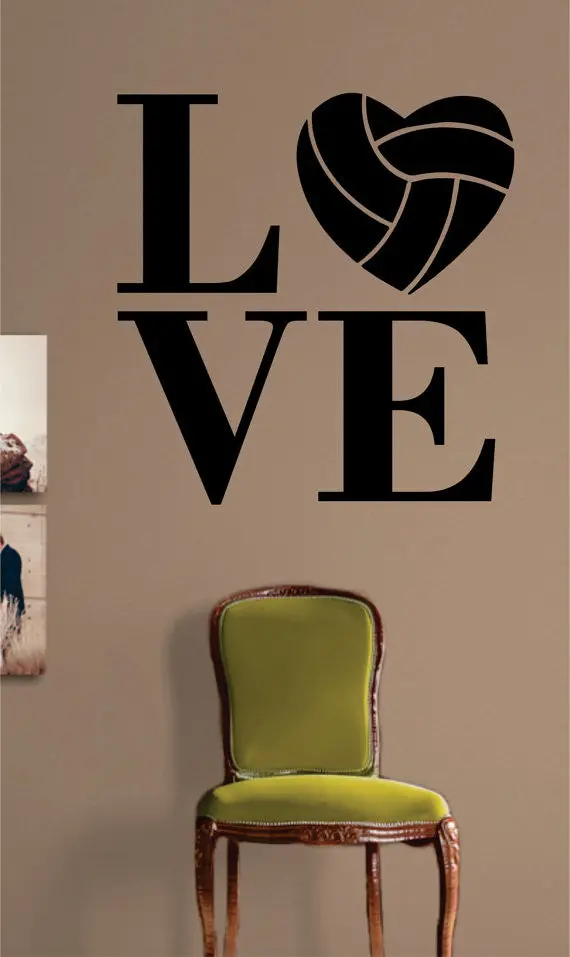Volleyball Love Quote Design Sports Decal Sticker Wall Vinyl 1