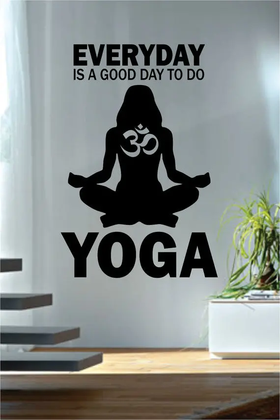 Everyday Is A Good Day To Do Yoga Version 2 Quote Decal Sticker Wall Vinyl 1