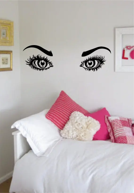 Girls Eyes And Eyebrows Version 1 Beautiful Design Decal Sticker Wall Vinyl Decor Art 1