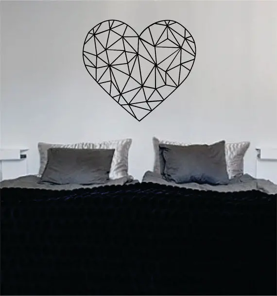 Geometric Heart Love Design Decal Sticker Wall Vinyl Decor Art 1
